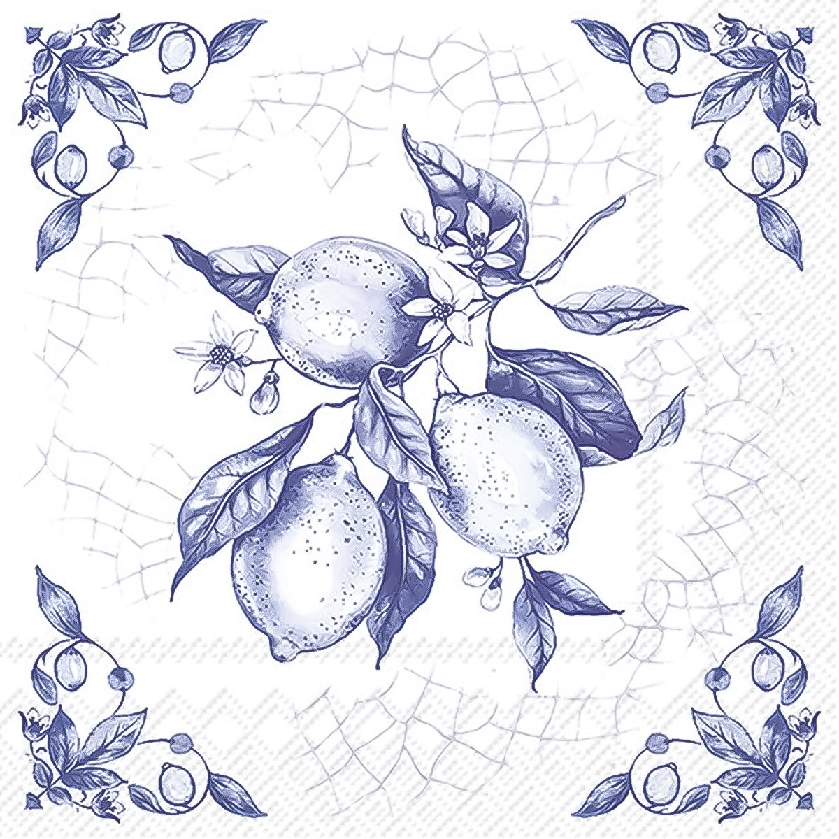 Guardanapo para Decoupage Ihr 33x33 Limão no Azulejo C/ 20 Unidade