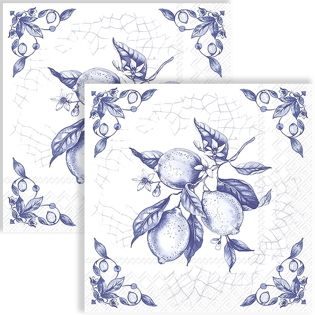 Guardanapo para Decoupage Ihr 33x33cm com 2 Unidades - Limão no Azulejo