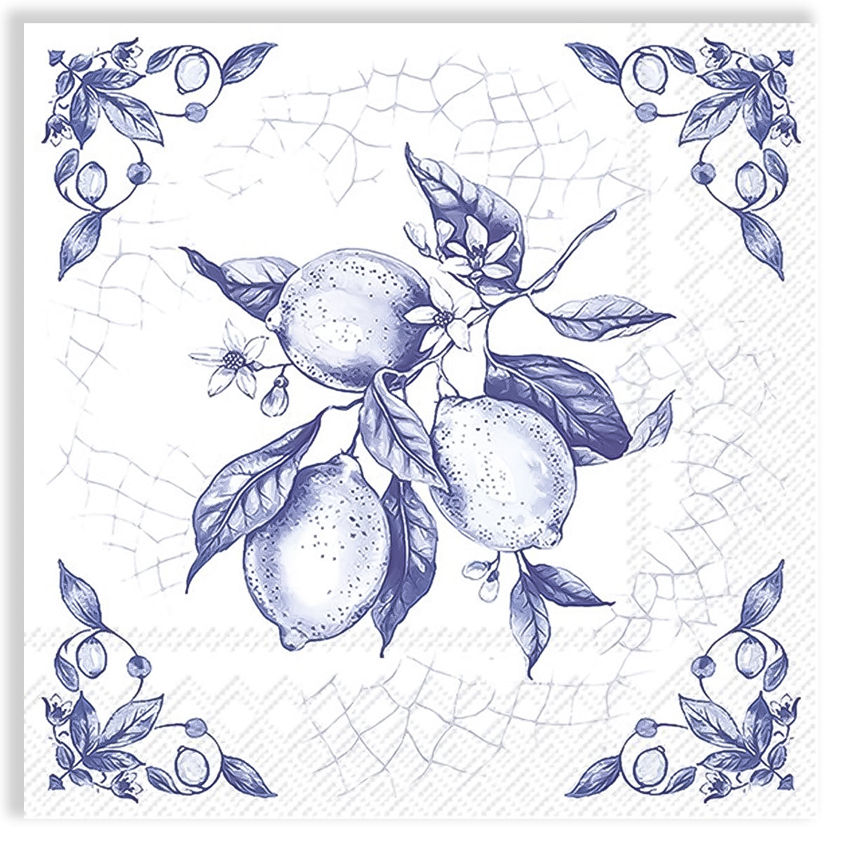 Guardanapo para Decoupage Ihr 33x33cm com 2 Unidades - Limão no Azulejo