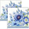 Guardanapo para Decoupage Ihr 33x33cm com 2 Unidades - Flores Primavera Azul