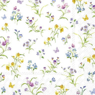 Guardanapo para Decoupage Ihr 33x33cm com 20 Unidades - Flores Colorida Borboleta