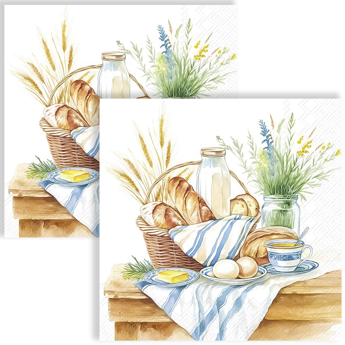 Guardanapo para Decoupage Ihr 33x33cm com 2 Unidades - Café da Manhã