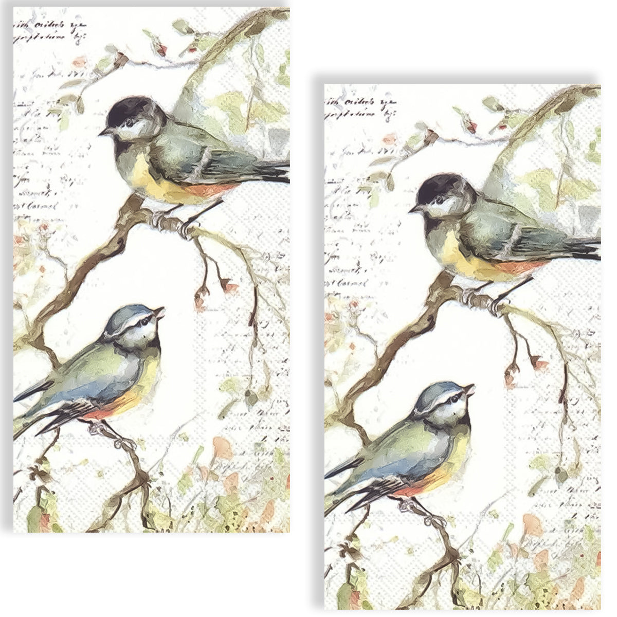 Guardanapo para Decoupage Ihr 33x33cm com 2 Unidades - Pássaro no Galho