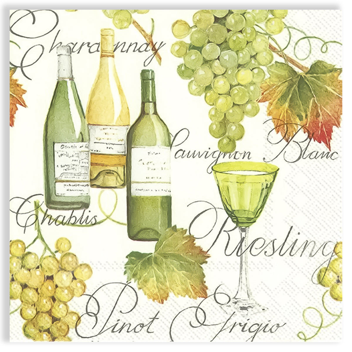 Guardanapo para Decoupage Ihr 33x33cm com 2 Unidades - Vinho de Uva