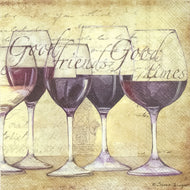 Guardanapo para Decoupage Ihr 33x33cm com 2 Unidades - Vinho na Taça