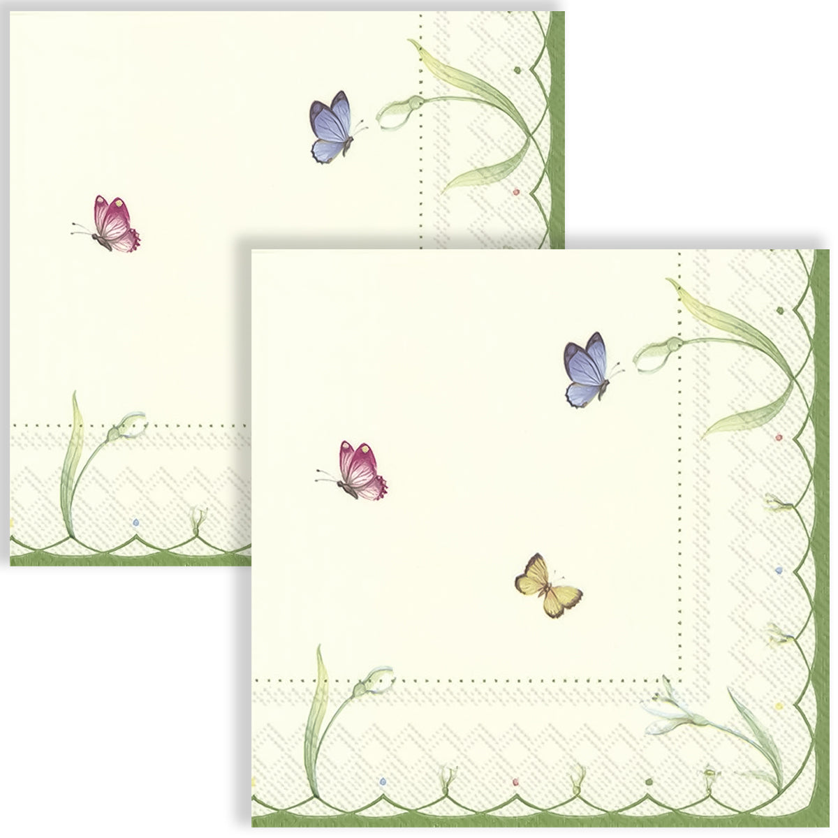 Guardanapo para Decoupage Ihr 33x33cm com 2 Unidades - Borboletas