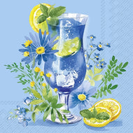 Guardanapo para Decoupage Ihr 33x33cm com 20 Unidades - Cocktail Azul