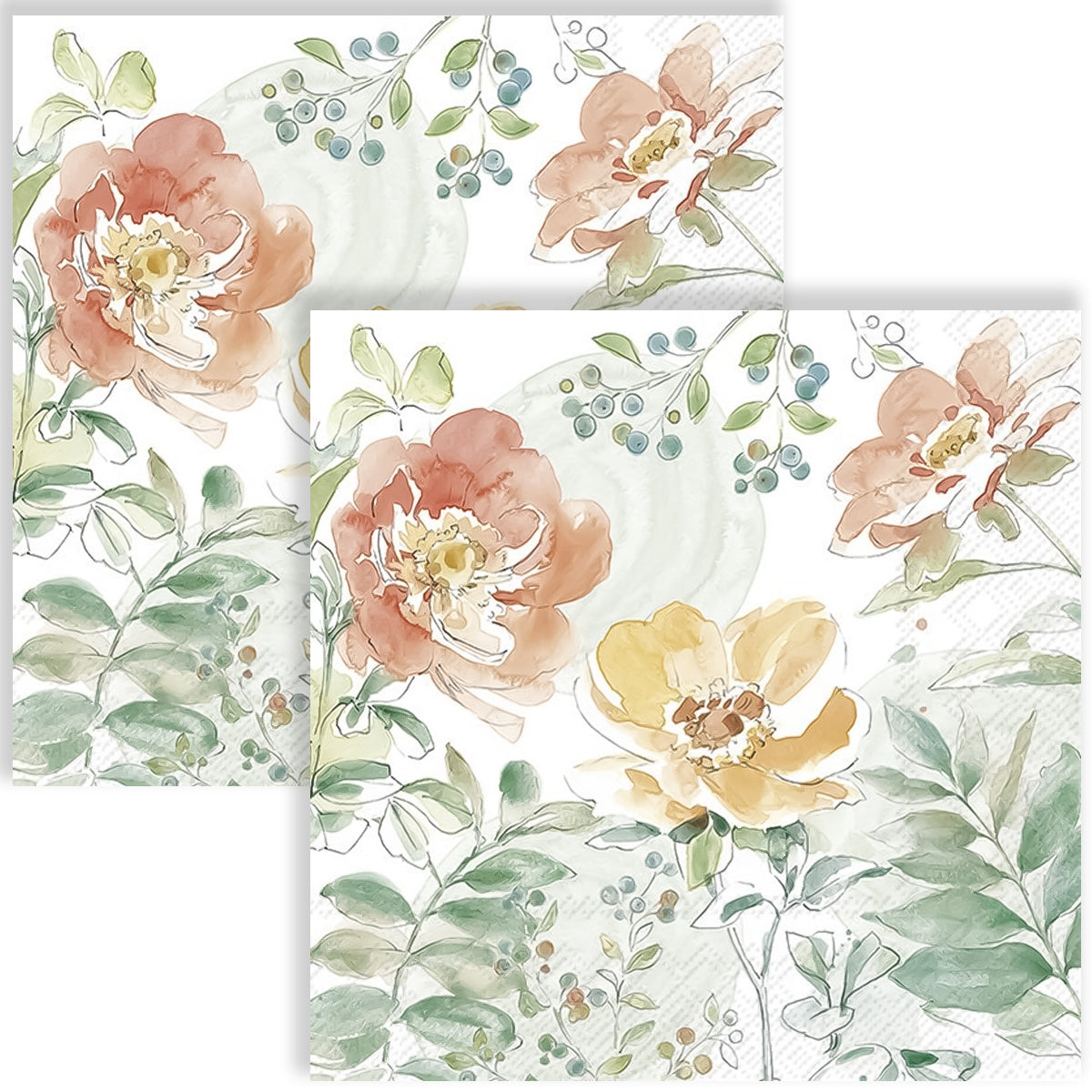 Guardanapo para Decoupage Ihr 33x33cm com 2 Unidades - Flores de Pétalas