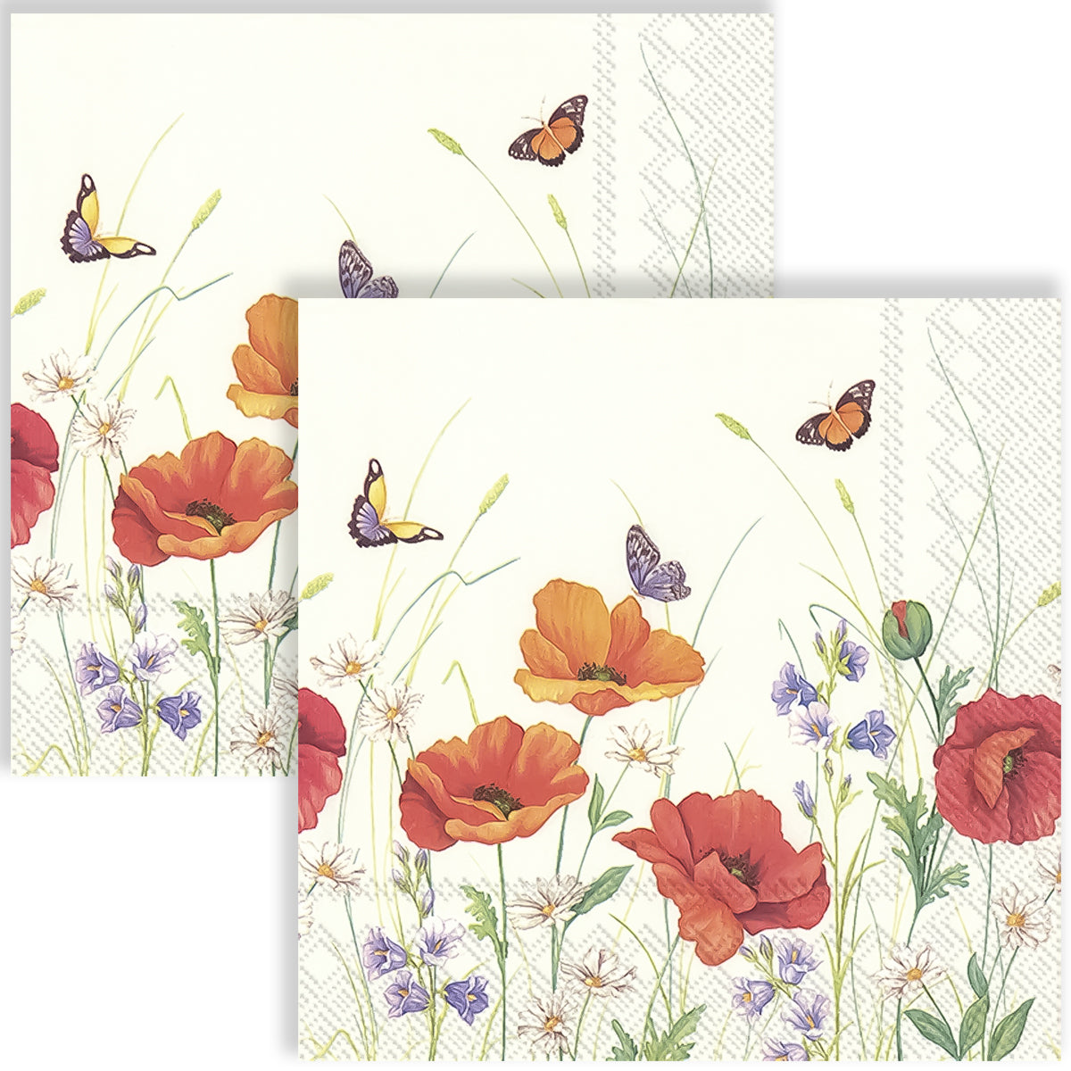 Guardanapo para Decoupage Ihr 33x33cm com 2 Unidades - Flor Prado de Verão