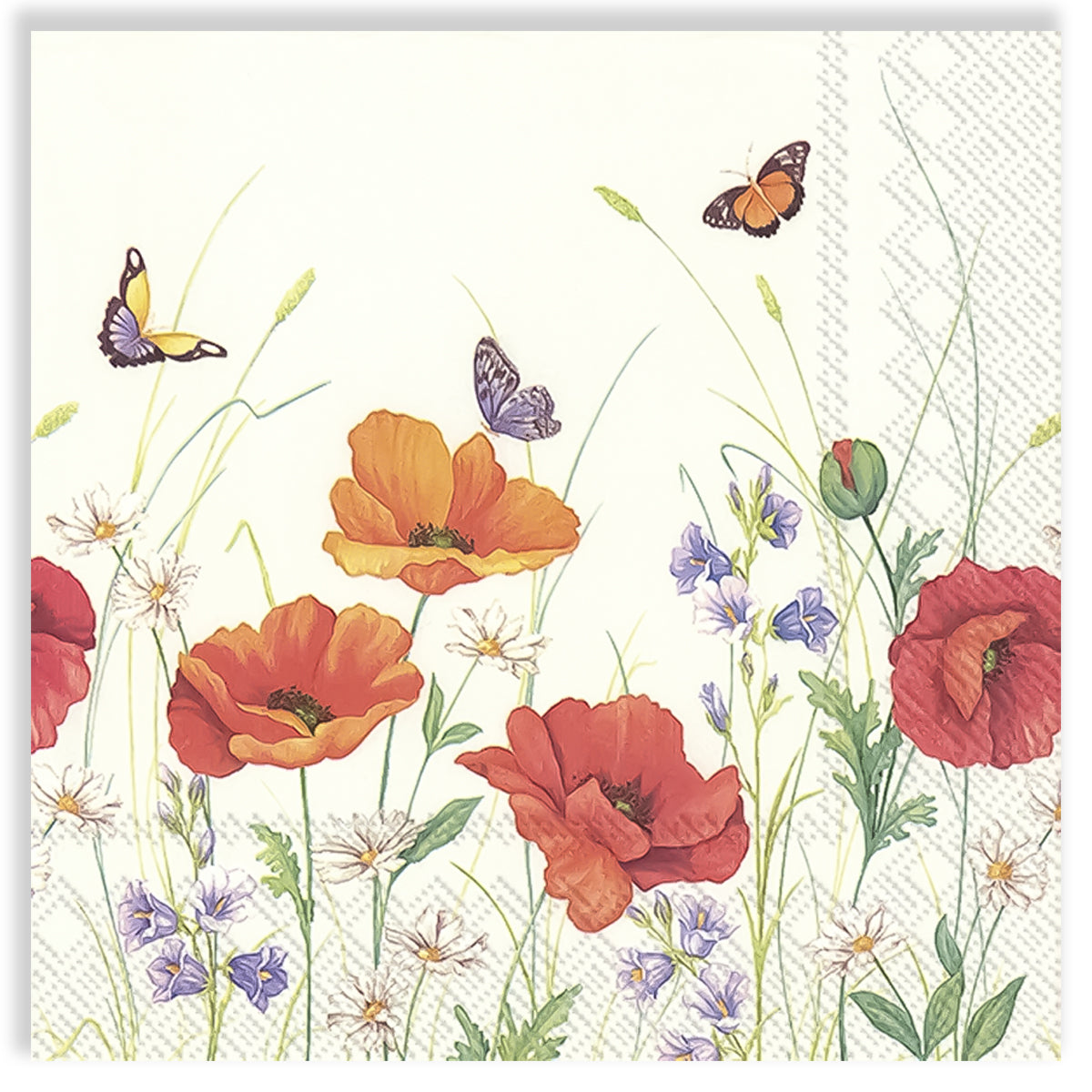 Guardanapo para Decoupage Ihr 33x33cm com 2 Unidades - Flor Prado de Verão