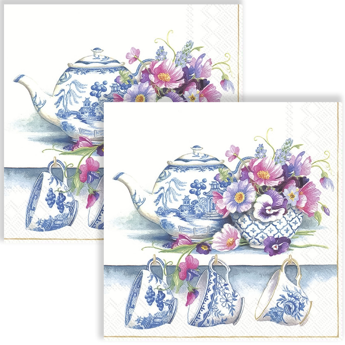 Guardanapo para Decoupage Ihr 33x33cm com 2 Unidades - Flor de Porcelana