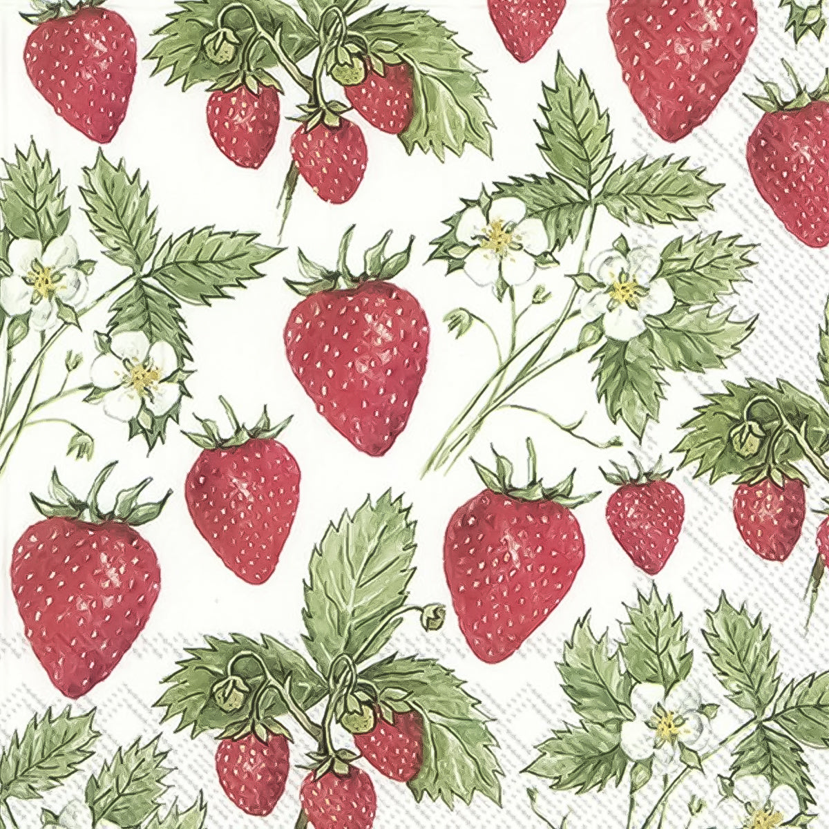 Guardanapo para Decoupage Ihr 33x33 Morango Deliciosos C/ 20 Unidade