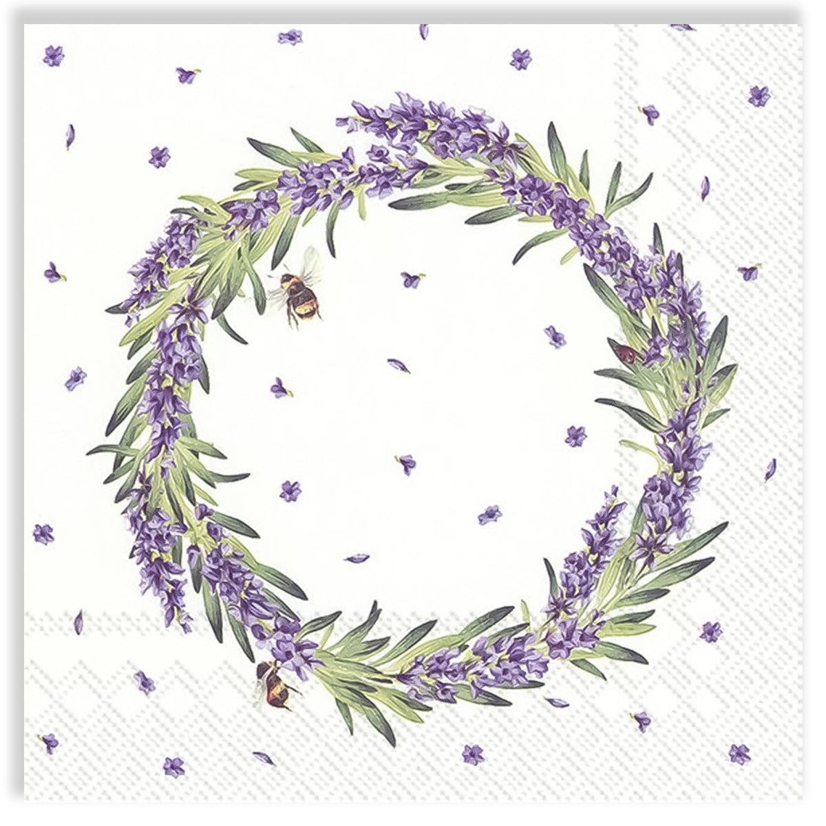 Guardanapo para Decoupage Ihr 33x33cm com 2 Unidades - Coroa de Lavanda