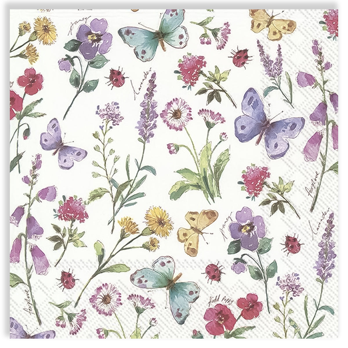 Guardanapo para Decoupage Ihr 33x33cm com 2 Unidades - Flores de Verão