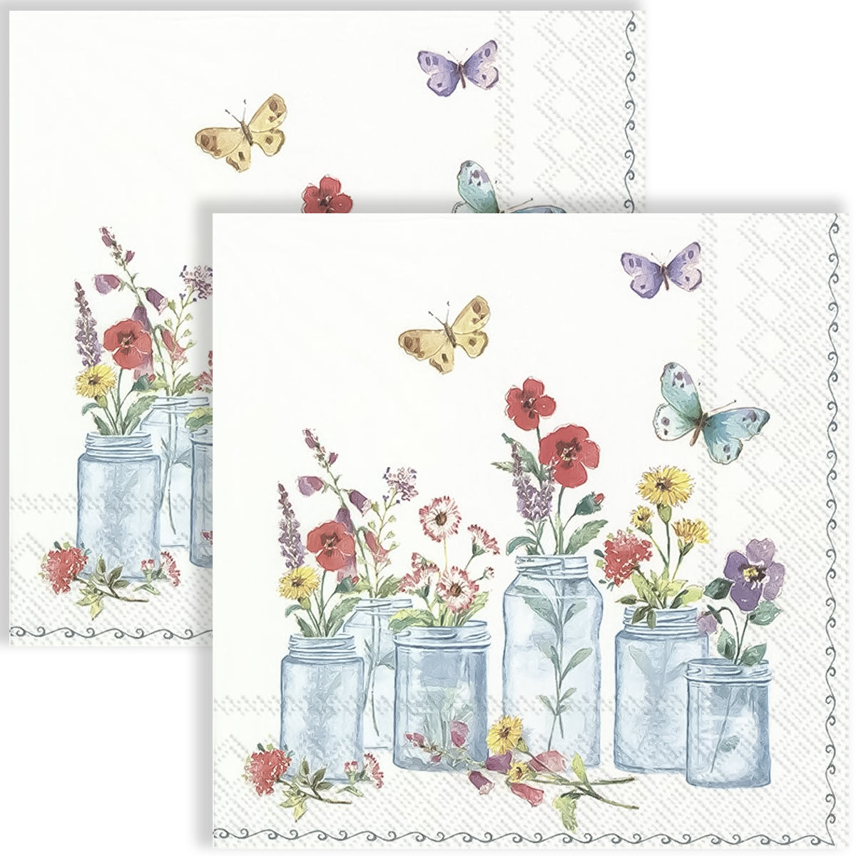 Guardanapo para Decoupage Ihr 33x33cm com 2 Unidades - Flores de Verão