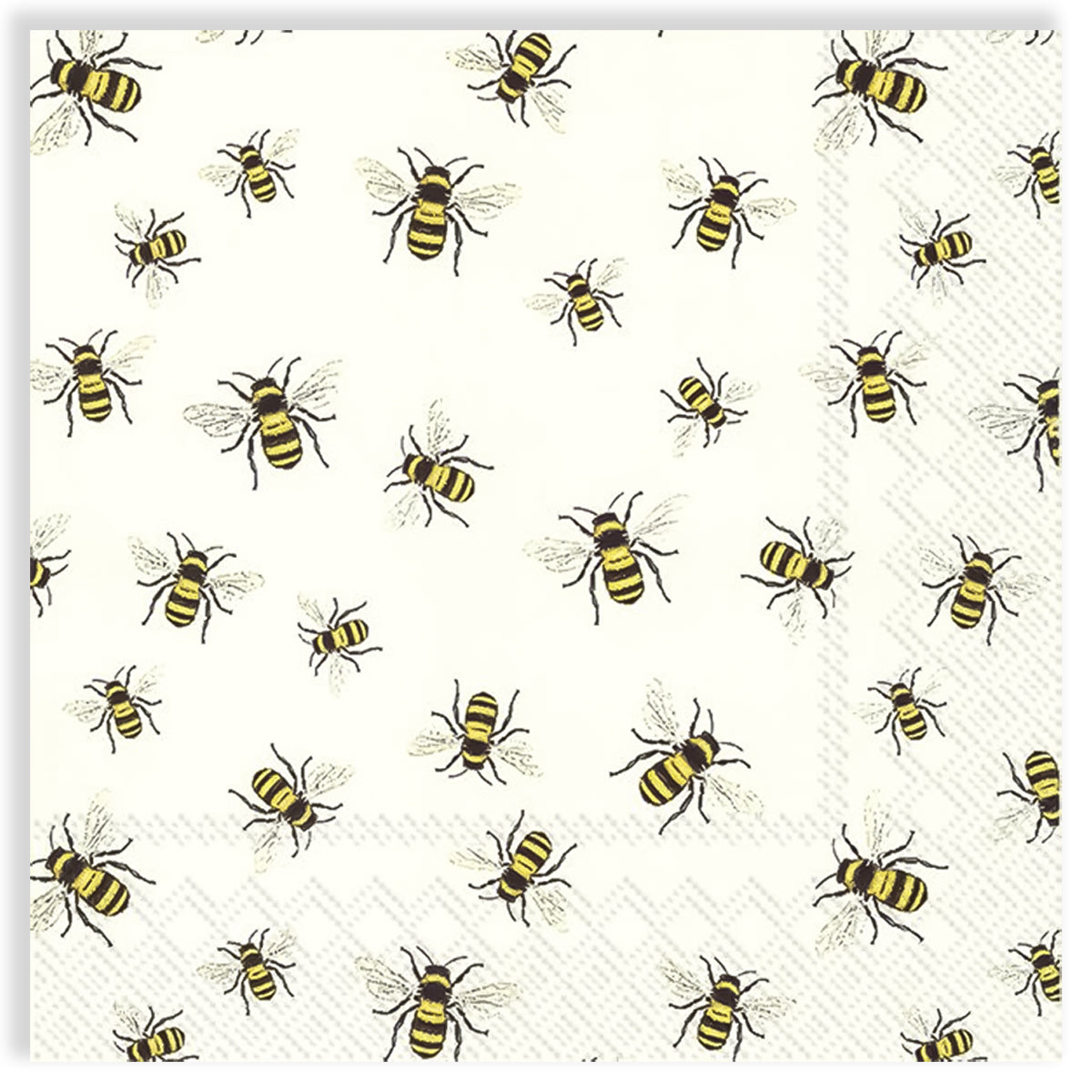 Guardanapo para Decoupage Ihr 33x33cm com 2 Unidades - Abelhas Adoráveis
