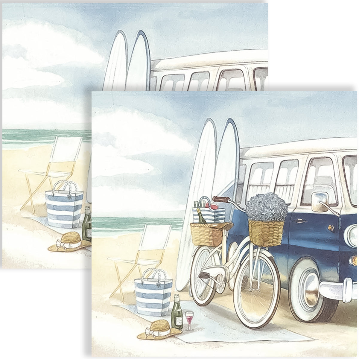 Guardanapo para Decoupage Ihr 33x33cm com 2 Unidades - Surf na Combi