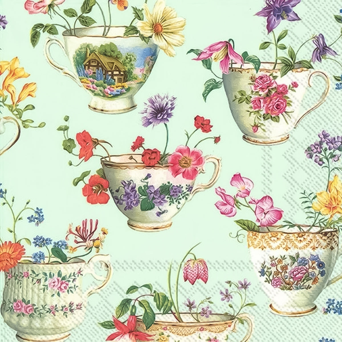 Guardanapo para Decoupage Ihr 33x33 Copo de Flores C/ 20 Unidade