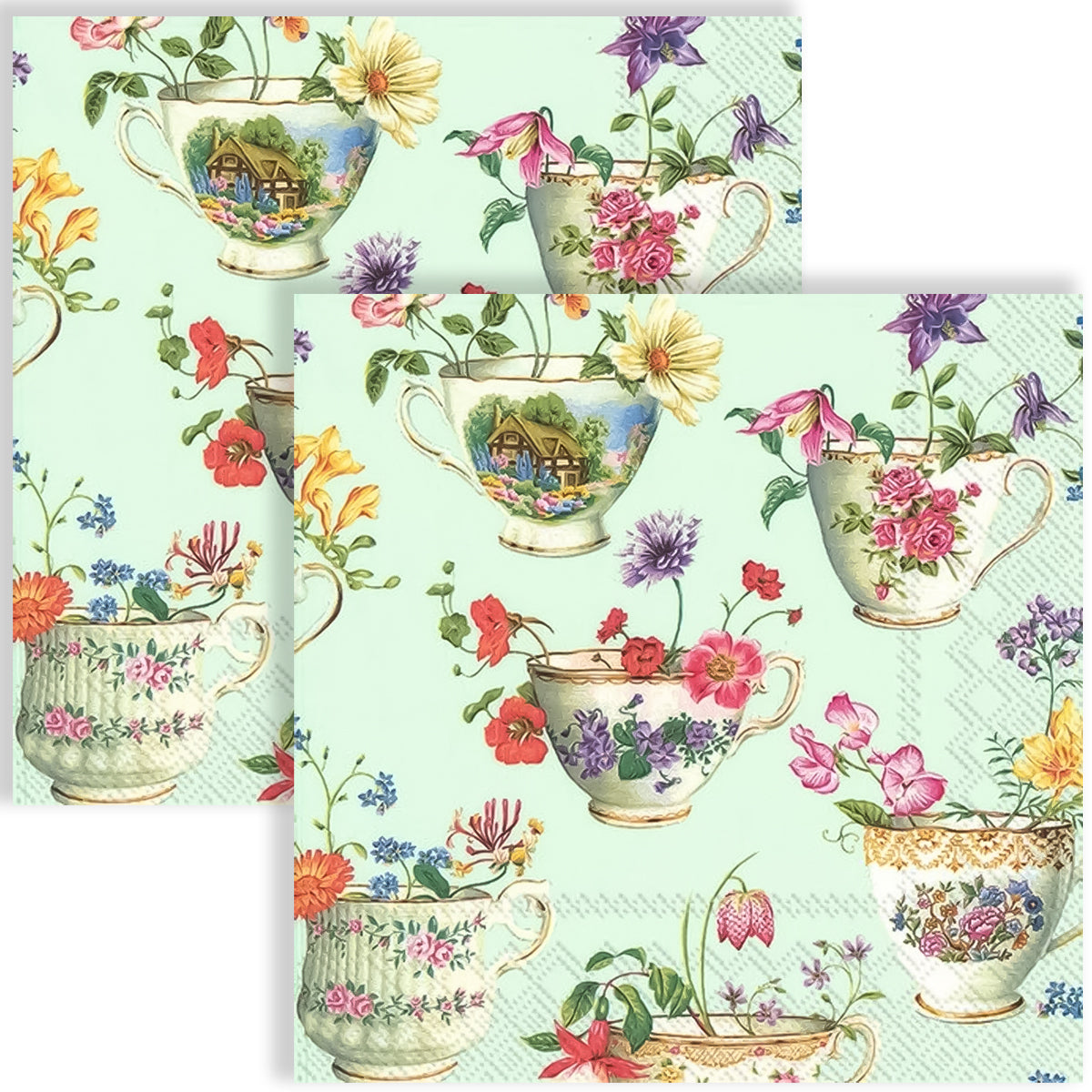 Guardanapo para Decoupage Ihr 33x33cm com 2 Unidades - Copo de Flores