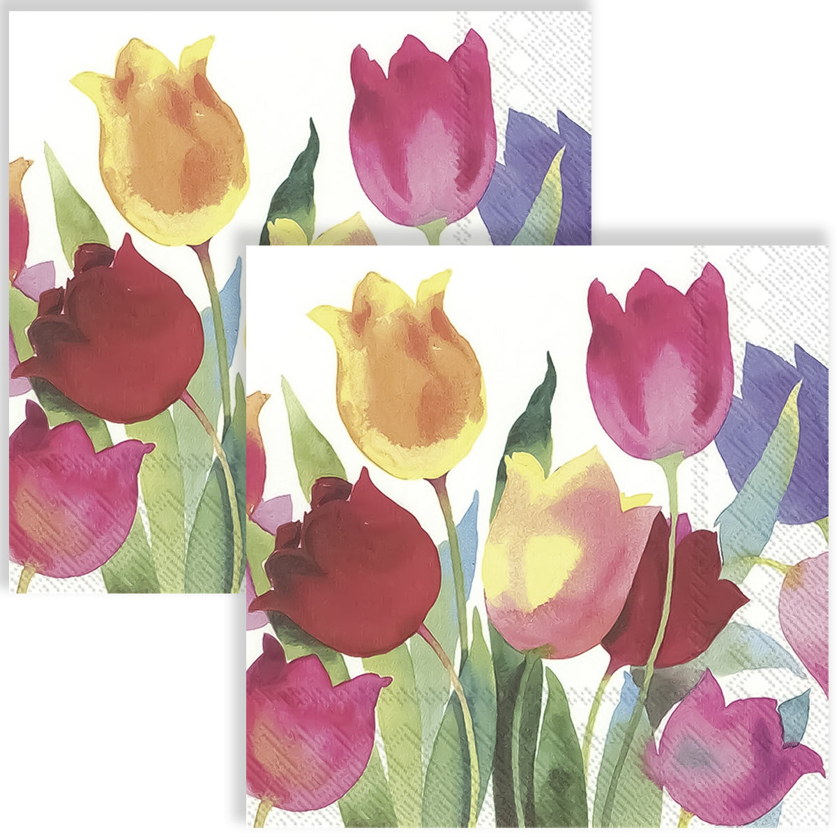 Guardanapo para Decoupage Ihr 33x33cm com 2 Unidades - Flor Tulipa