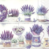 Guardanapo para Decoupage Ihr 33x33 Flor Vasos de Lavanda C/ 20 Unidade