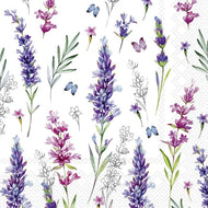 Guardanapo para Decoupage Ihr 33x33cm com 20 Unidades - Flor Lisa Branco