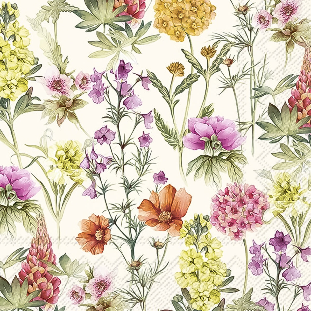 Guardanapo para Decoupage Ihr 33x33cm com 2 Unidades - Flores Marabella