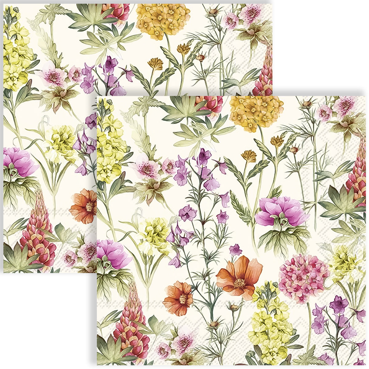 Guardanapo para Decoupage Ihr 33x33cm com 2 Unidades - Flores Marabella