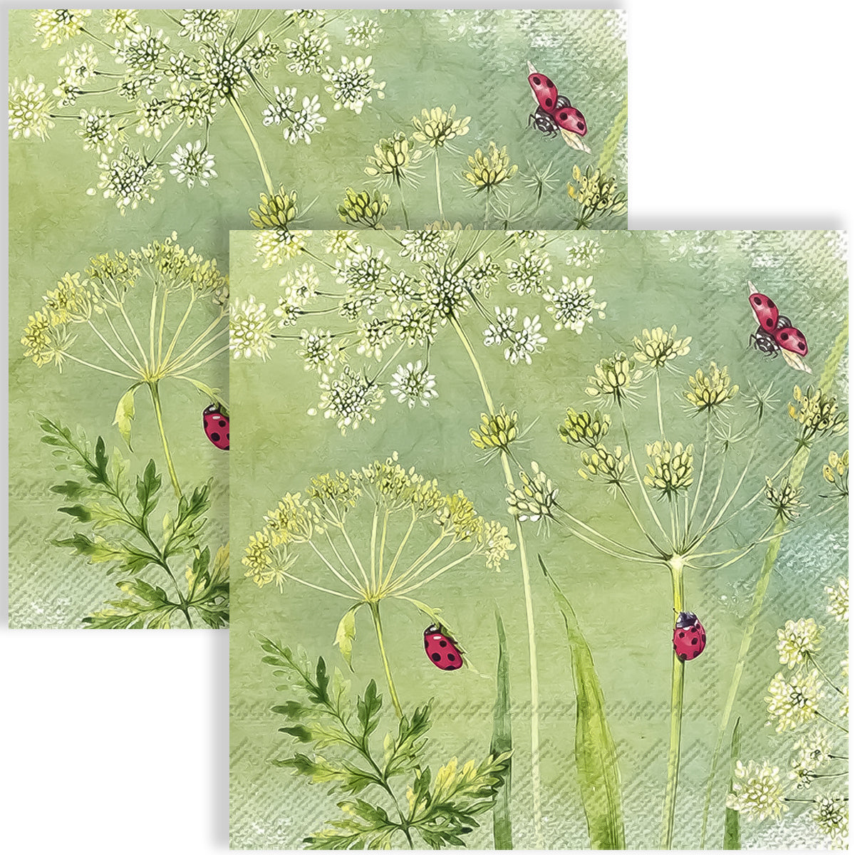 Guardanapo para Decoupage Ihr 33x33cm com 2 Unidades - Joaninhas