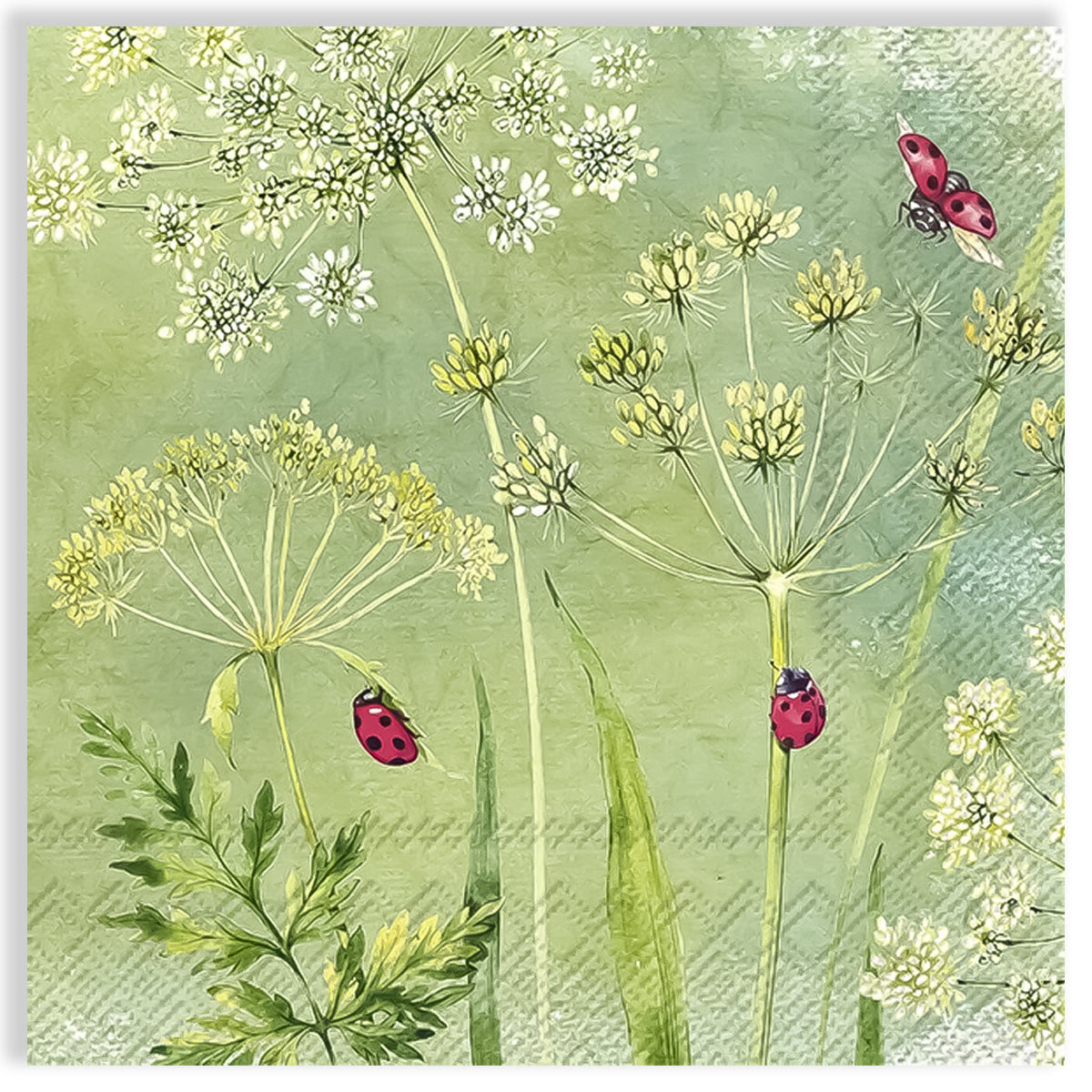 Guardanapo para Decoupage Ihr 33x33cm com 2 Unidades - Joaninhas