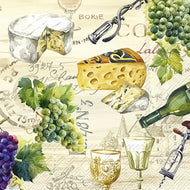 Guardanapo para Decoupage Ihr 33x33 Queijo Vinho Uva C/ 20 Unidade