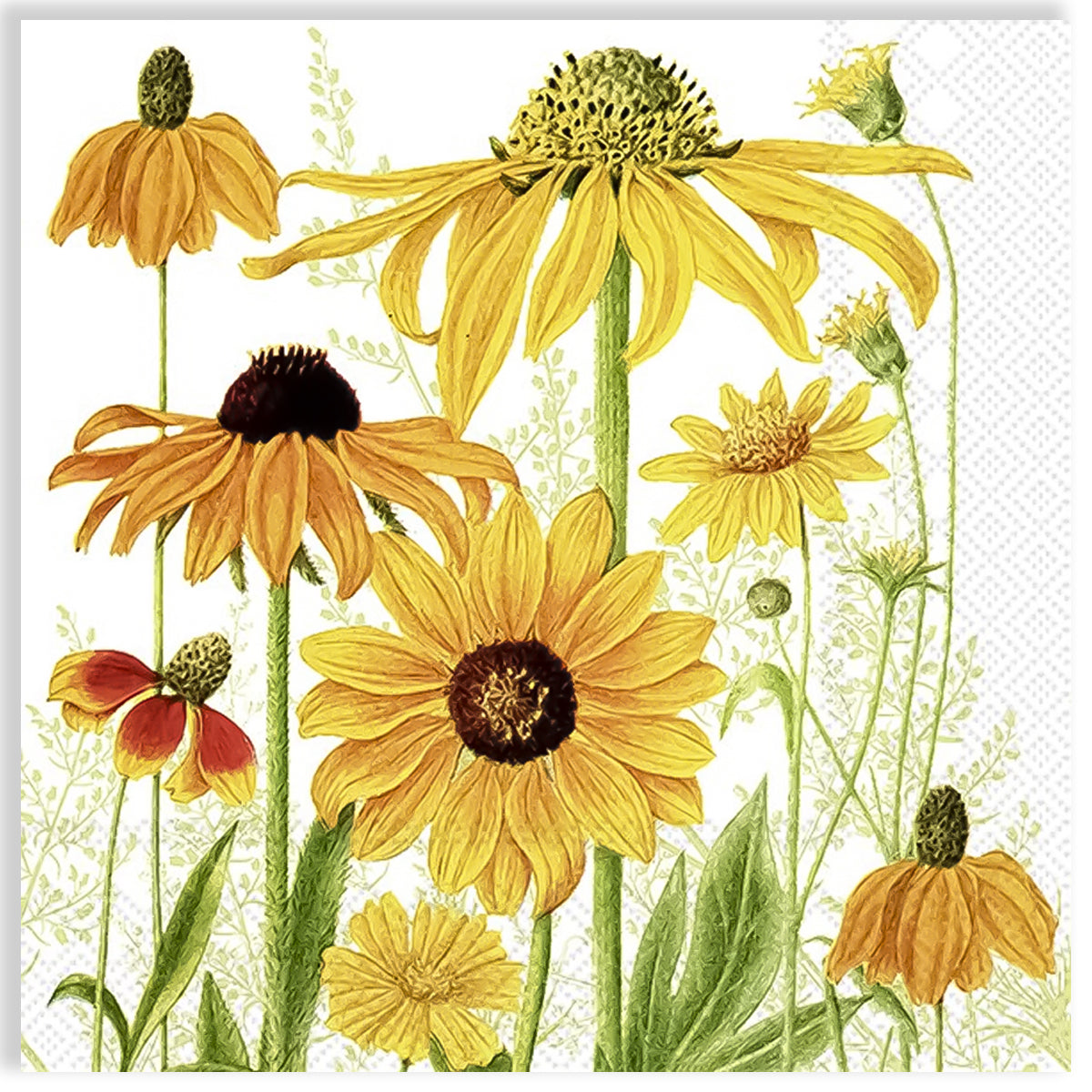 Guardanapo para Decoupage Ihr 33x33cm com 2 Unidades - Girassóis