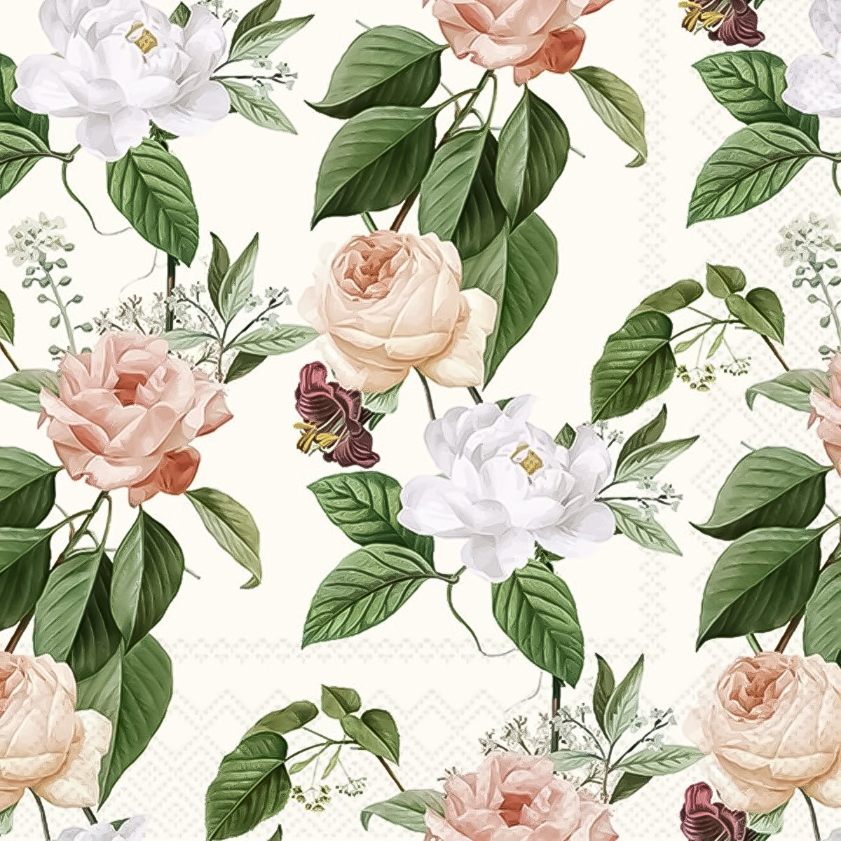 Guardanapo para Decoupage Ihr 33x33 Rosas Jorina C/ 20 Unidade