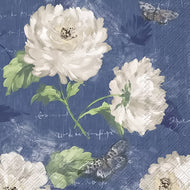 Guardanapo para Decoupage Ihr 33x33 Flores Meredith Azul C/ 20 Unidade