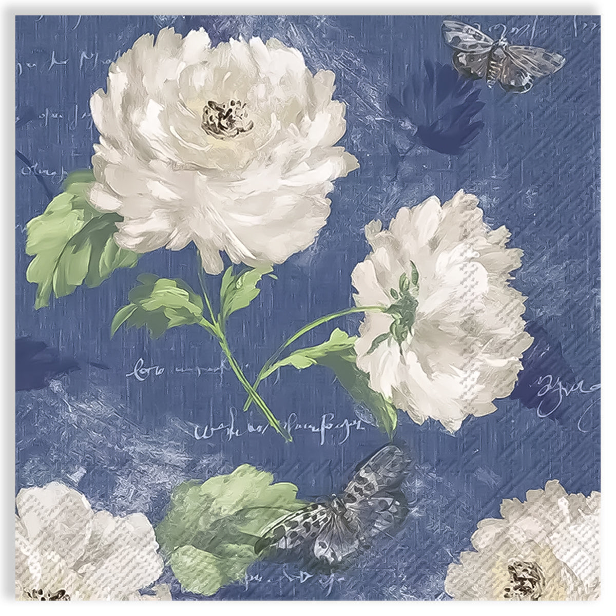 Guardanapo para Decoupage Ihr 33x33cm com 2 Unidades - Flores Meredith