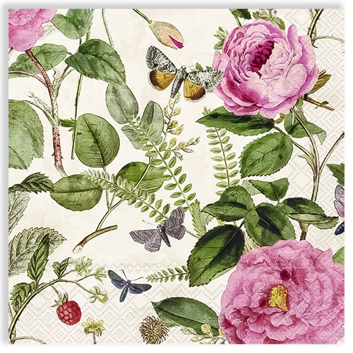 Guardanapo para Decoupage Ihr 33x33cm com 2 Unidades - Flores Mette