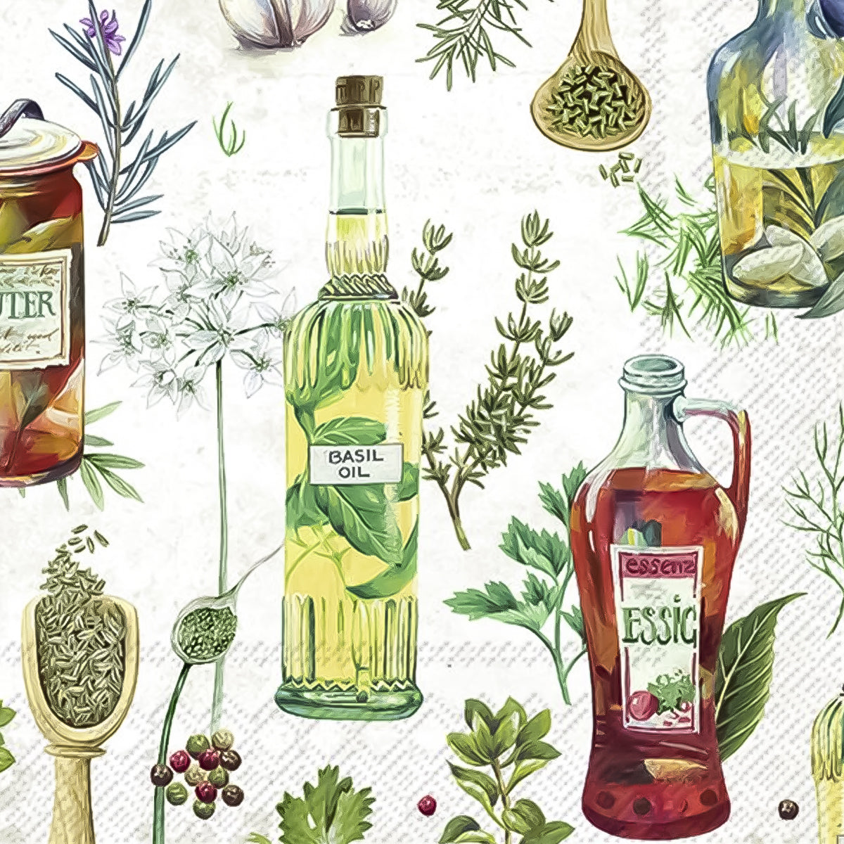 Guardanapo para Decoupage Ihr 33x33 Tempero Vidro C/ 20 Unidade