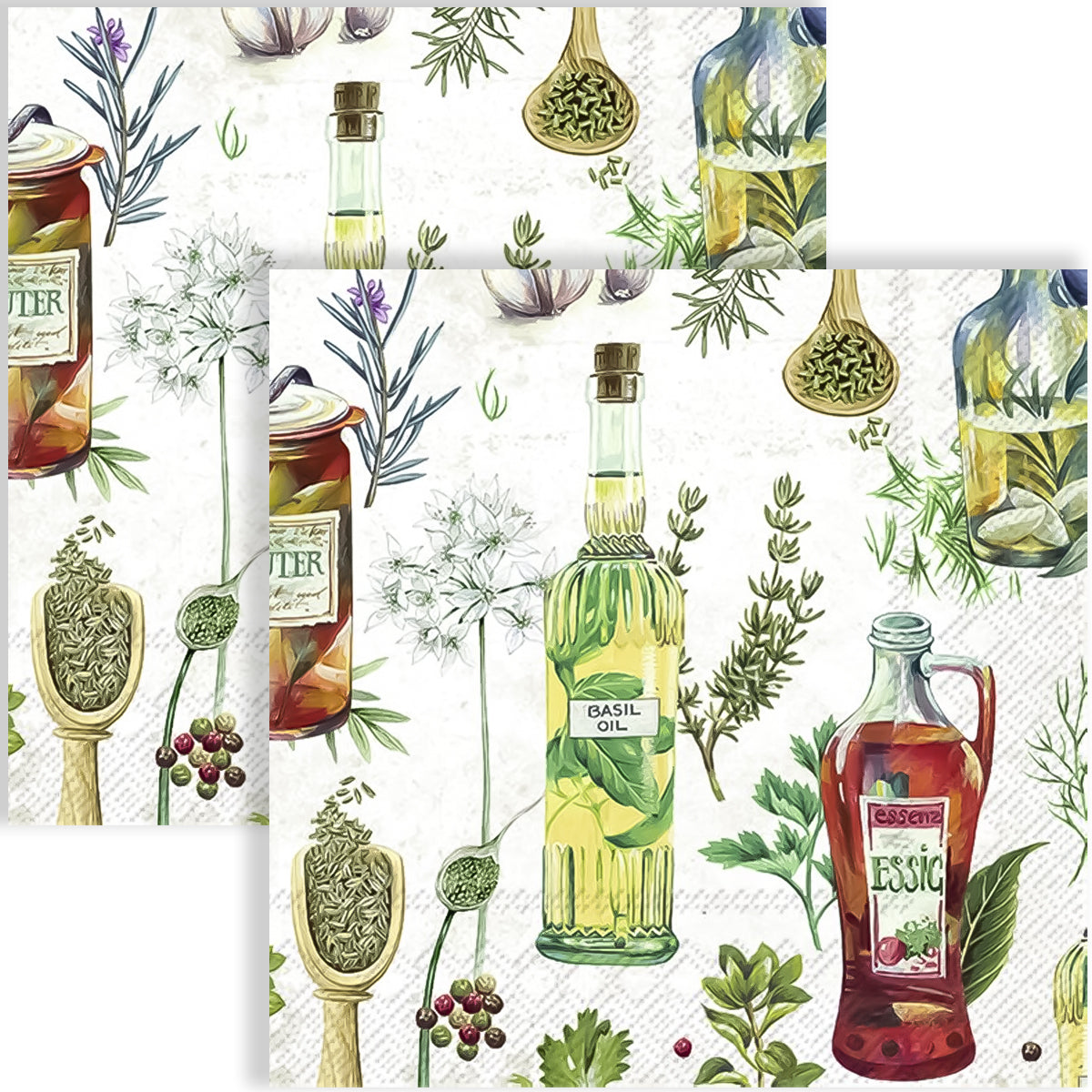 Guardanapo para Decoupage Ihr 33x33cm com 2 Unidades - Tempero em Vidro