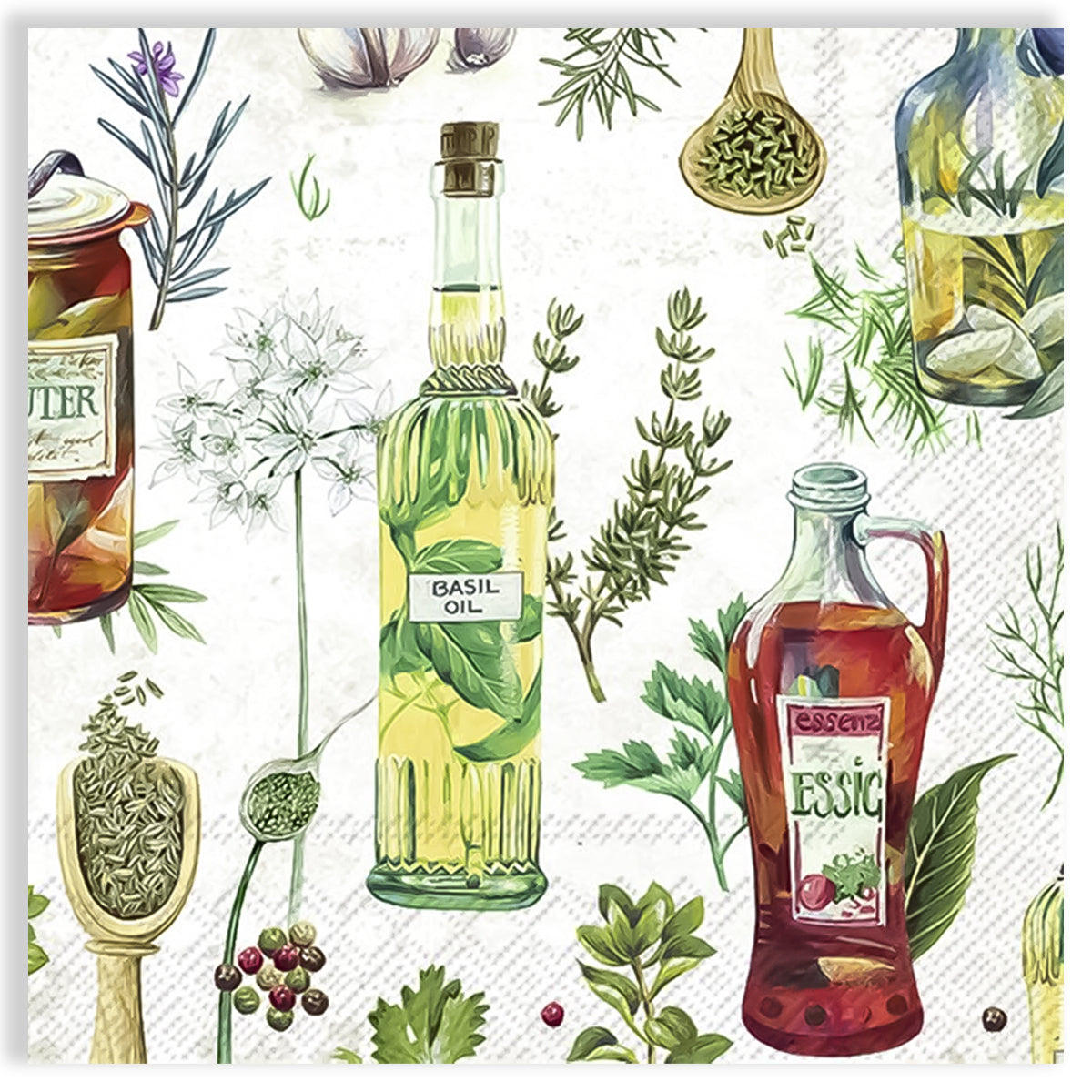 Guardanapo para Decoupage Ihr 33x33cm com 2 Unidades - Tempero em Vidro