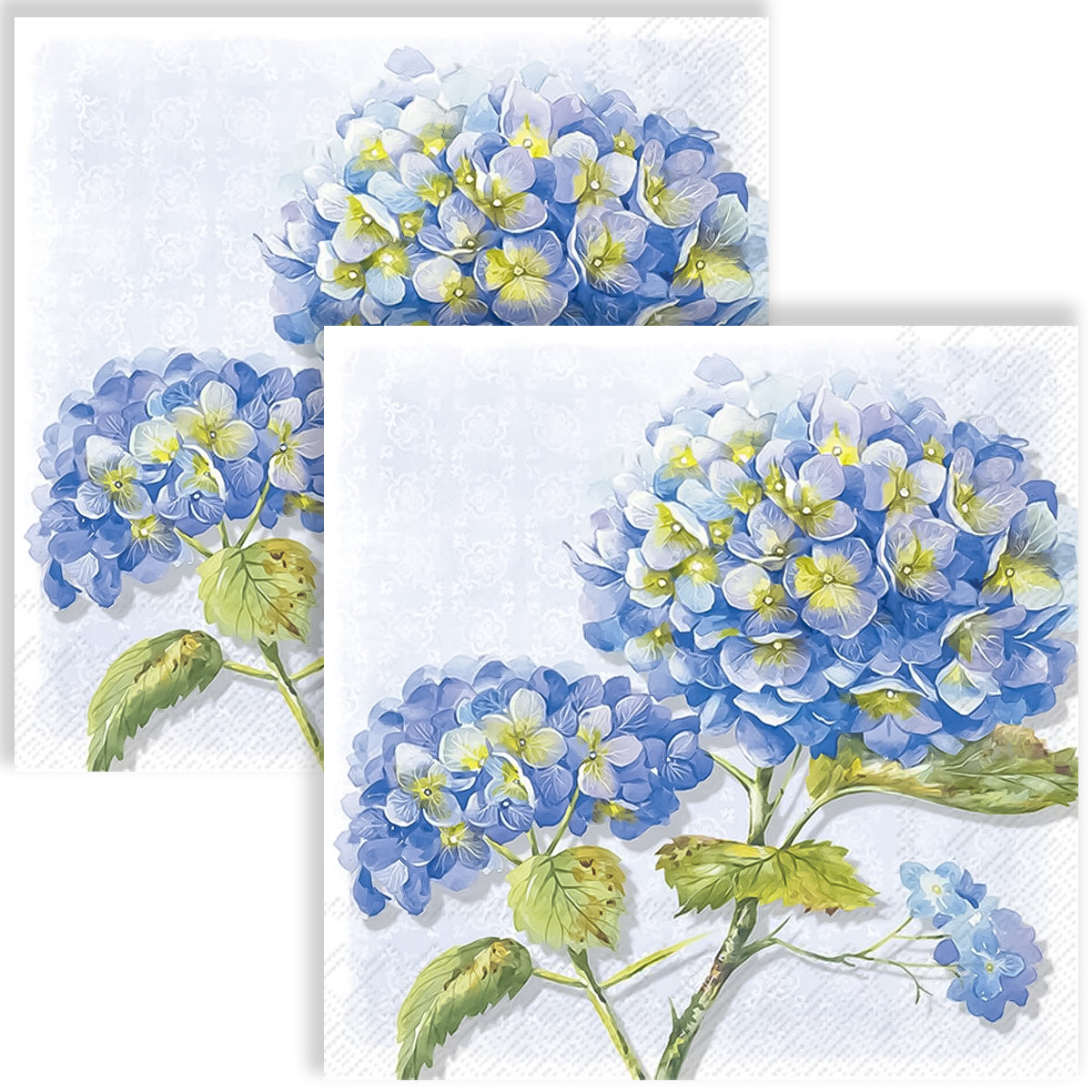 Guardanapo para Decoupage Ihr 33x33cm com 2 Unidades - Flor Lorea Azul