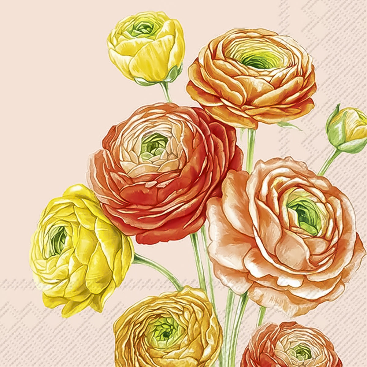 Guardanapo para Decoupage Ihr 33x33cm com 2 Unidades - Rosas Rosas