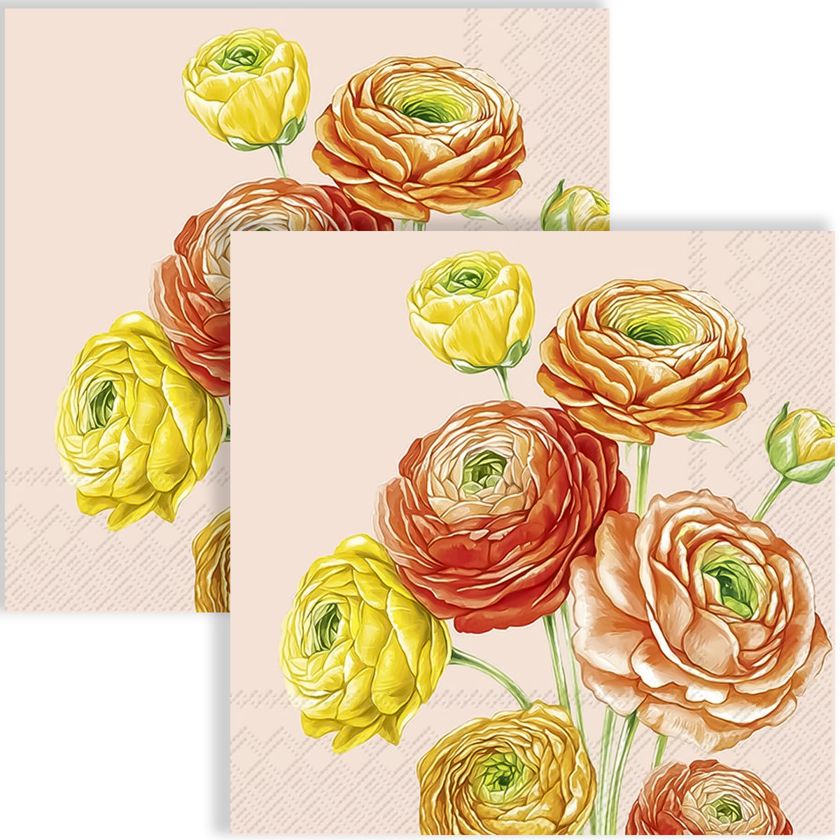 Guardanapo para Decoupage Ihr 33x33 Rosas Rosa C/ 20 Unidade