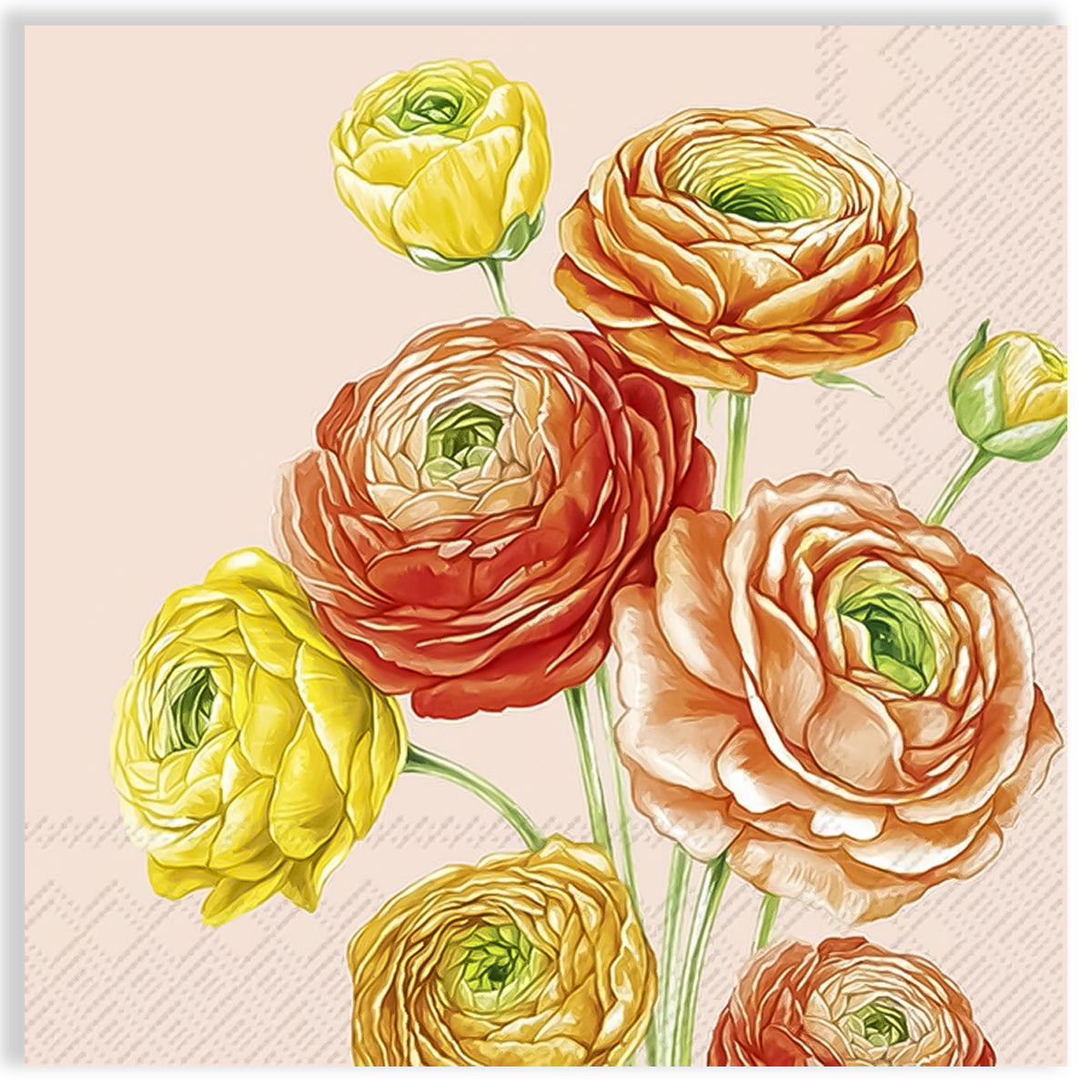 Guardanapo para Decoupage Ihr 33x33cm com 2 Unidades - Rosas Rosas