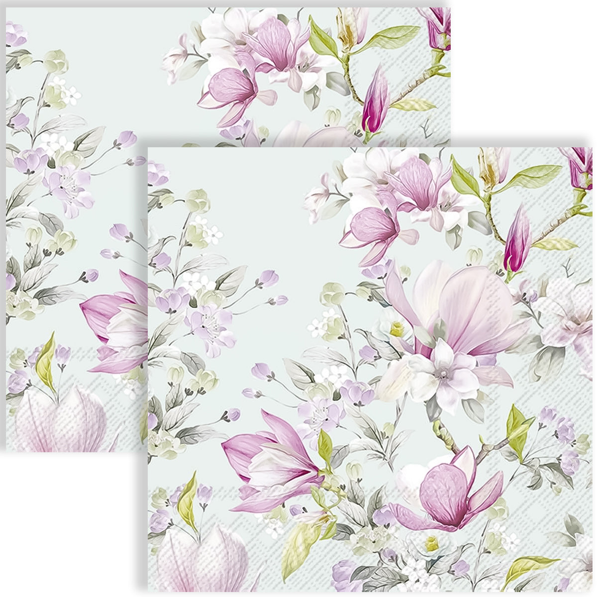 Guardanapo para Decoupage Ihr 33x33cm com 2 Unidades - Magnólia Romântica