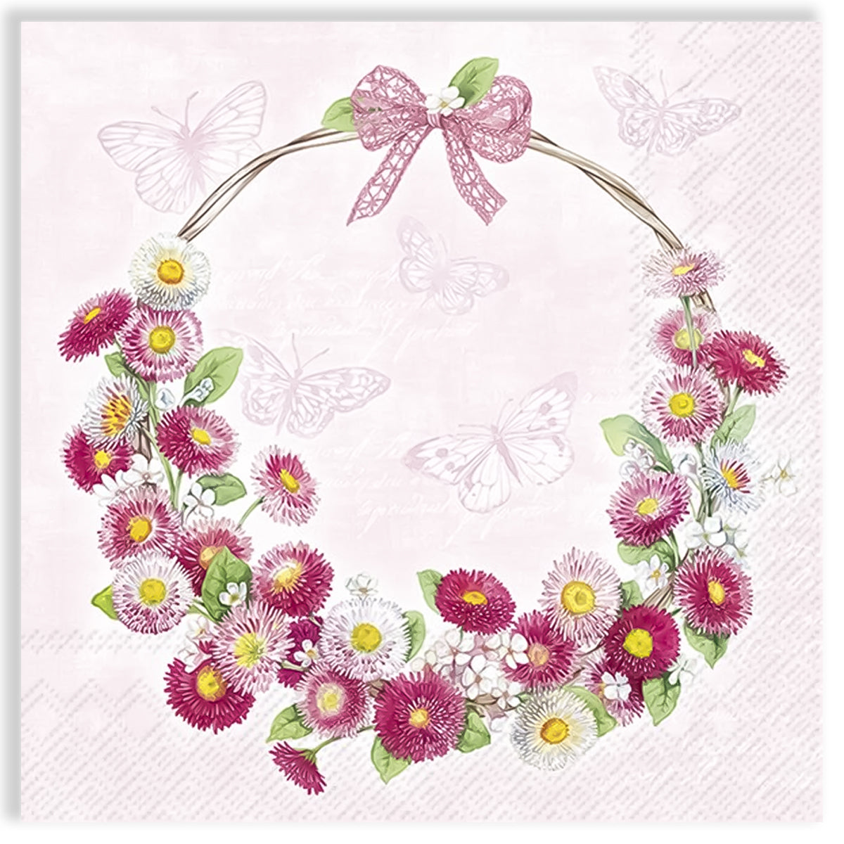 Guardanapo para Decoupage Ihr 33x33cm com 2 Unidades - Coroa de Flores