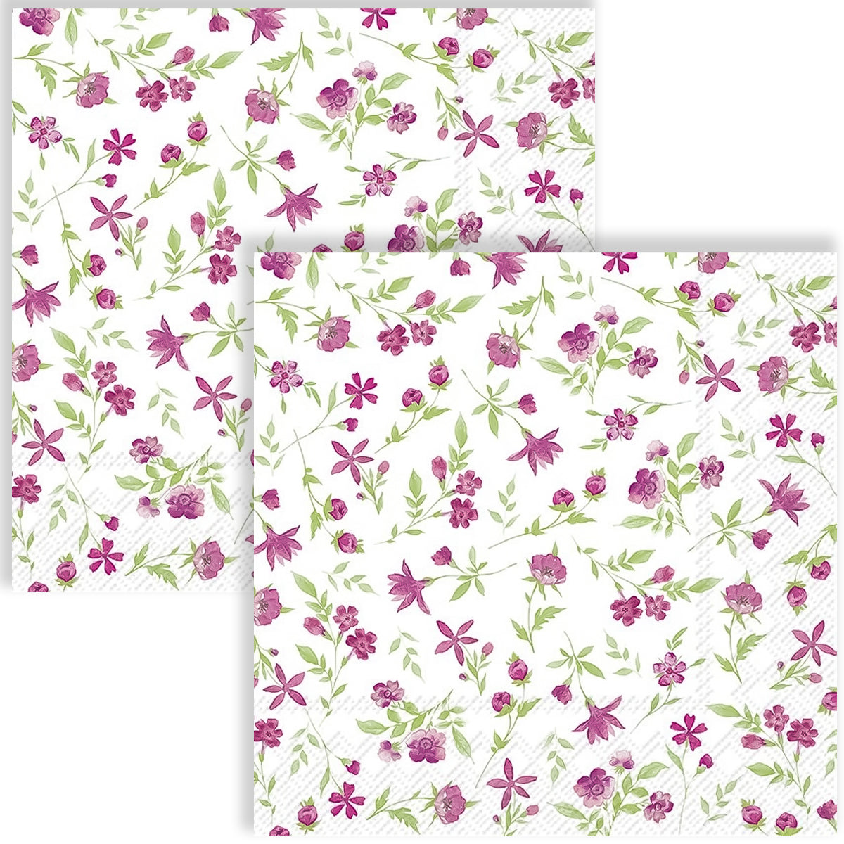 Guardanapo para Decoupage Ihr 33x33 Flores Felizes Rosa C/ 20 Unidade