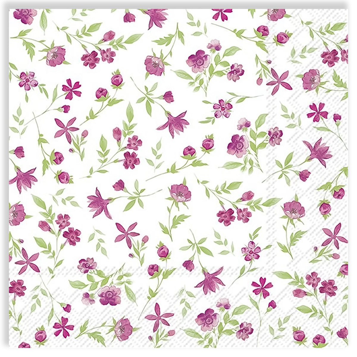 Guardanapo para Decoupage Ihr 33x33 Flores Felizes Rosa C/ 20 Unidade