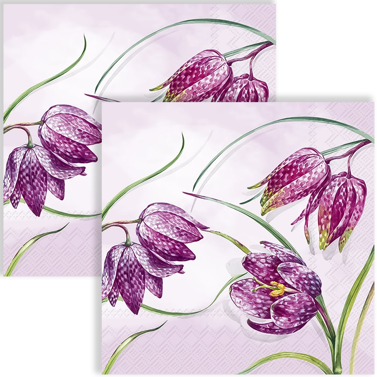 Guardanapo para Decoupage Ihr 33x33cm com 2 Unidades - Flores Meleagres