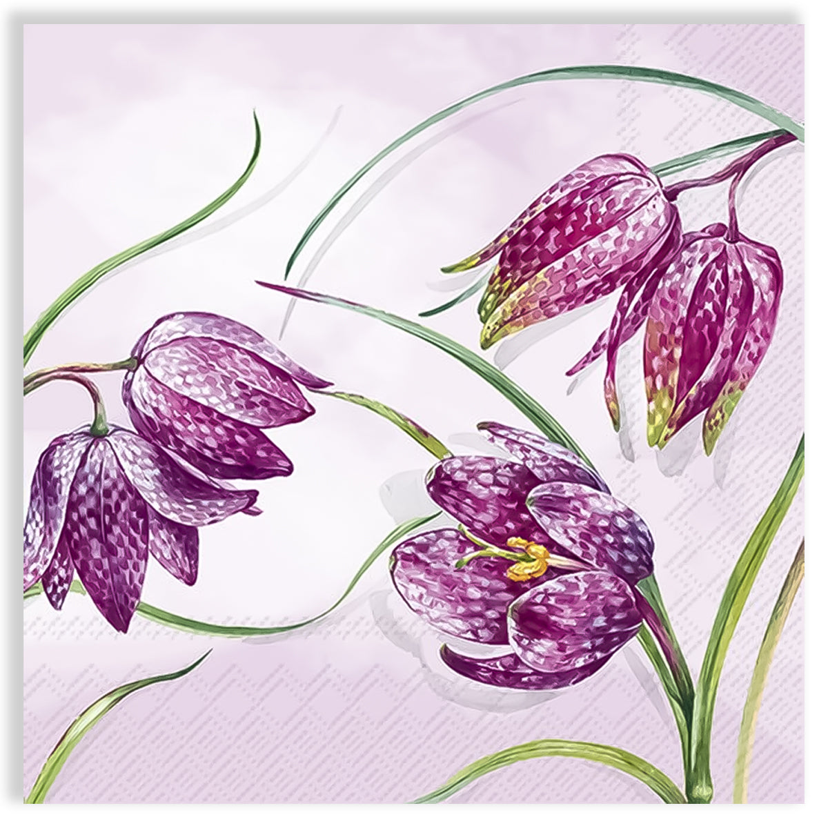 Guardanapo para Decoupage Ihr 33x33cm com 2 Unidades - Flores Meleagres