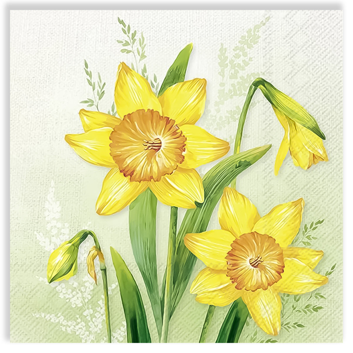 Guardanapo para Decoupage Ihr 33x33cm com 2 Unidades - Flor Narzissa